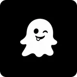 A friendly winking ghost representing Tempy
